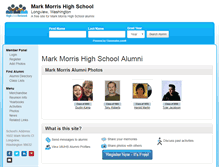 Tablet Screenshot of markmorrishighschool.org